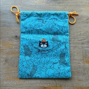 Jellycat Kids Teal and Orange Drawstring Bag